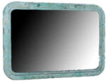 34” x 24” Shipwreck Finish Rectangular Porthole Mirror Wall Mount Decor