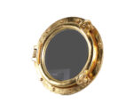 12” Gold Leaf Finish Wall Mount Porthole Mirror - Image 3