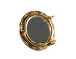 12” Gold Leaf Finish Wall Mount Porthole Mirror - Image 4