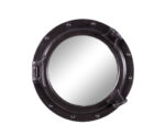 Porthole Mirror Iron Finish Wall Mount 12 Inch Diameter