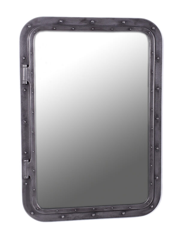 Rectangular Porthole Mirror Iron Finish