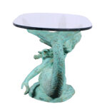 Mermaid Coffee Table Shipwreck Finish with Glass Top - Image 3