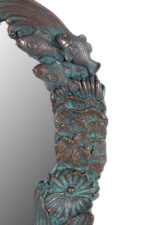 Mermaid Wall Mirror Long Hair Sea Maiden and Fish Scene 3D Frame Bronze Finish - Image 5