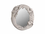 26"H Mermaid Mirror Long Hair Roman Stone Finish Wall Decor