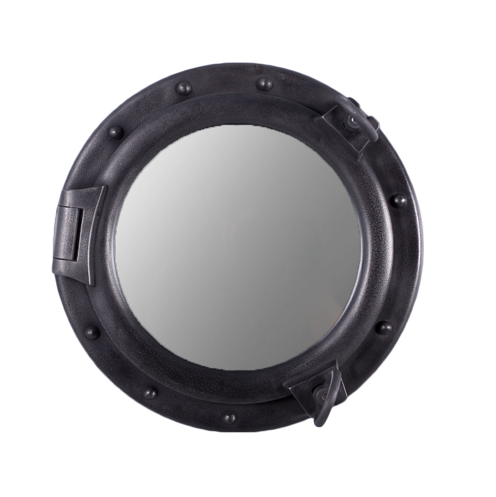 HX279-1 Porthole Mirror Iron Finish Wall Mount 16 Inch Frame - Image 1