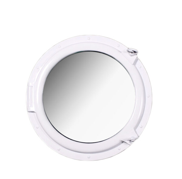 Porthole Mirror Wall Mount Fiberglass with Glossy White Finish 30 Inches