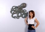 Awesome Octopus Large Wall Art Sculpture Figure Verde Bronze Finish 32 Inch - Image 2
