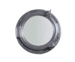 Porthole Mirror Wall Mount Aluminum Finish 16 Inch Diameter