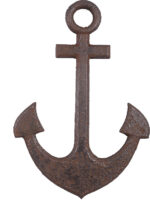 39" Iron Finish Anchor Wall Mount Figure - Over 3 Feet high!