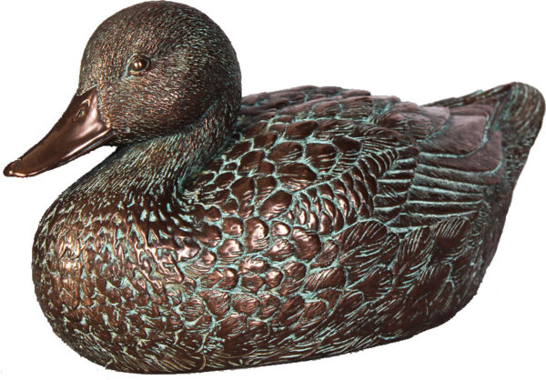 16.5” Female Mallard Duck Figure – Bronze Finish