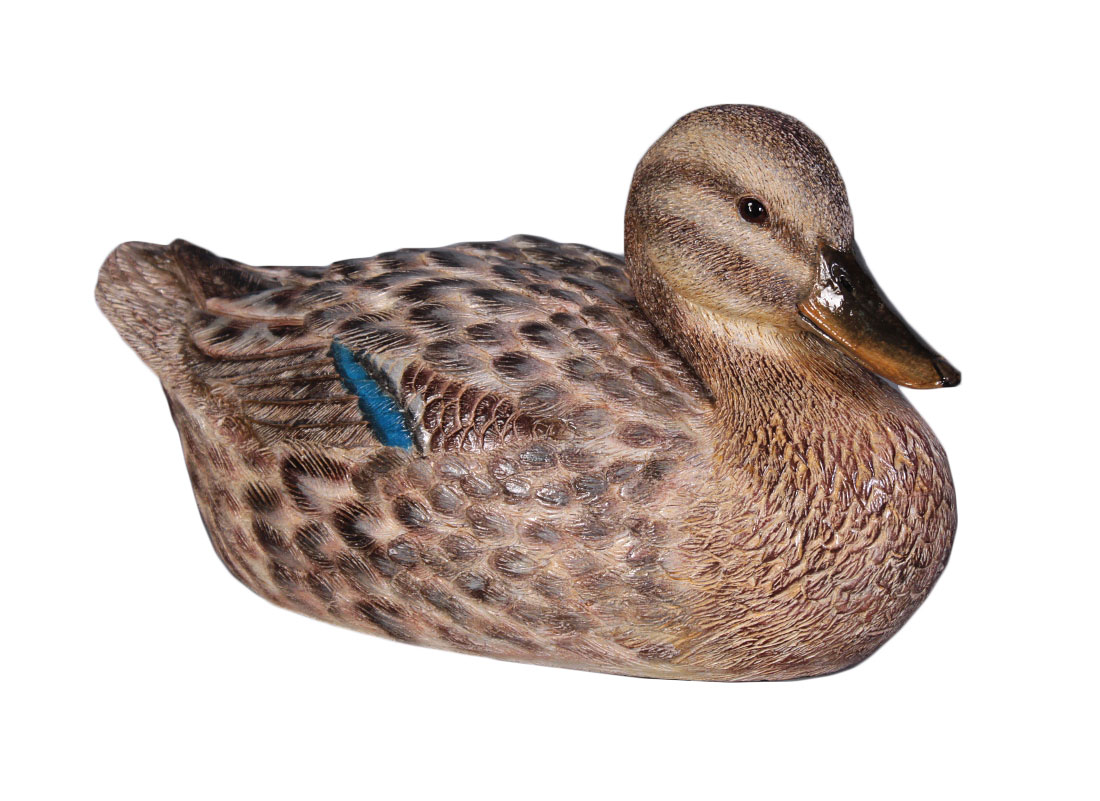 HX309-1 16.5” Female Mallard Duck Figure – Natural Finish - Image 1