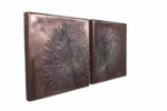 Set of 2 Verde Bronze Finish Anahaw Tree Leaf Positive Wall Mount Plaques - Image 3