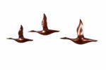 Nautical Tropical Imports Flying Geese Wall Decor Set of 3 Polished Copper Finish