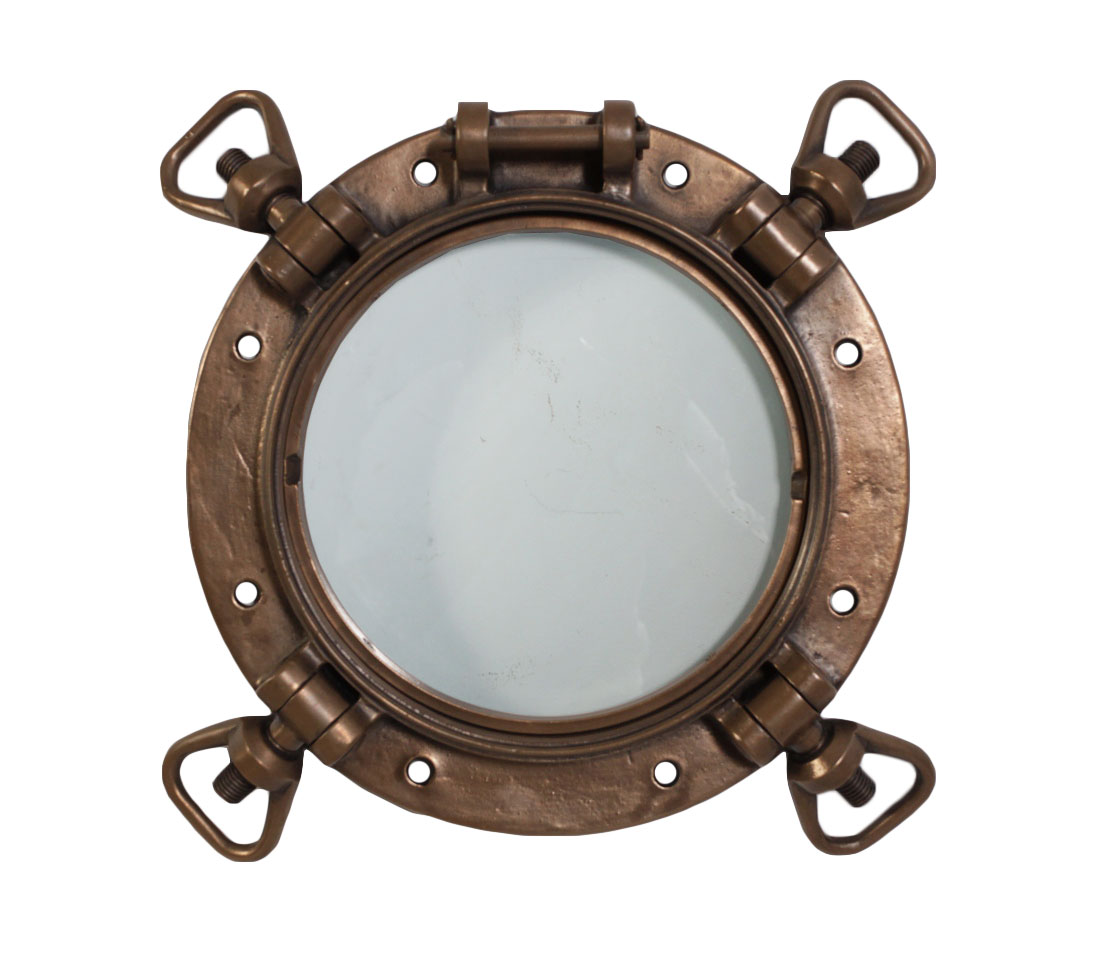 HX338-1 15" Bronze Finish WWII US Navy Porthole Window - Image 1