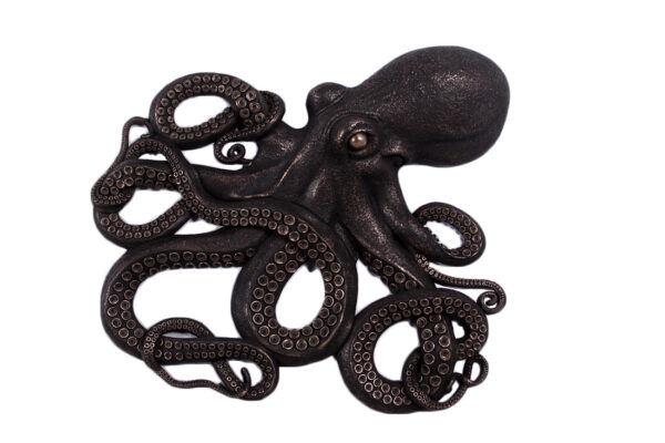 Awesome Octopus Imperial Bronze Finish  Large Wall Sculpture