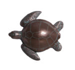 Sea Turtle Wall Mount Large Sculpture Verde Bronze - Image 3