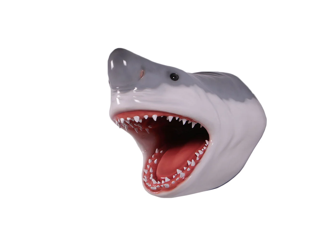 HX357-1 Great White Shark Head Trophy Wall Sculpture Decor 22"W - Image 1