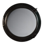 36" Porthole Mirror Wall Mount Iron Finish
