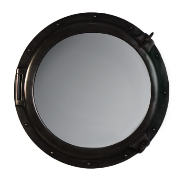 36" Porthole Mirror Wall Mount Iron Finish
