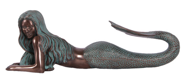 Solana Seaside Mermaid Statue Large Figure Verde Bronze Finish