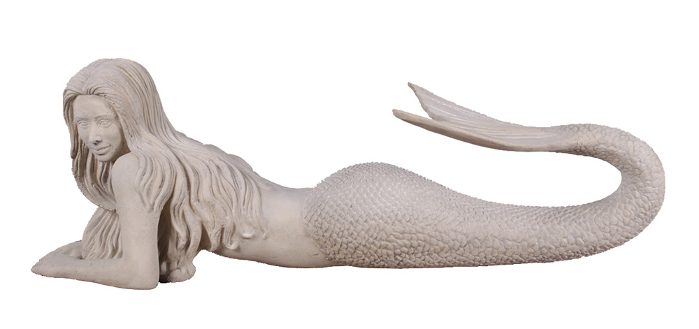 HX373 Solana Seaside Mermaid Statue Large Figure Roman Stone Finish - Image 1