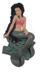 Melody Girl Mermaid Wall Sculpture Young Sea Maiden Art (Brunette)
