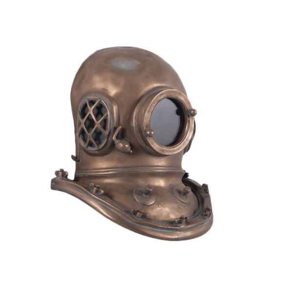 16.75" Bronze Finish Diving Helmet Wall Decor Figure