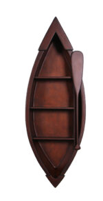 35"l Wooden Canoe Boat Wall Mount Shelf - Hang Vertically or Horizontally!