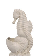 29" Seahorse Table/Floor Water Fountain - Roman Stone Finish - Image 3