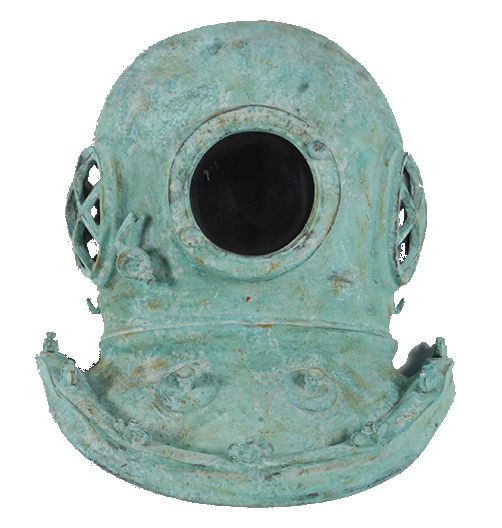16.75" Shipwreck Finish Diving Helmet Wall Decor
