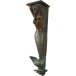Large Mermaid Pilaster Verde Bronze - Image 3