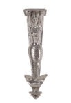 Large Mermaid Pilaster 43"H Silver Leaf Finish