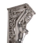 Large Mermaid Pilaster 43"H Silver Leaf Finish - Image 3