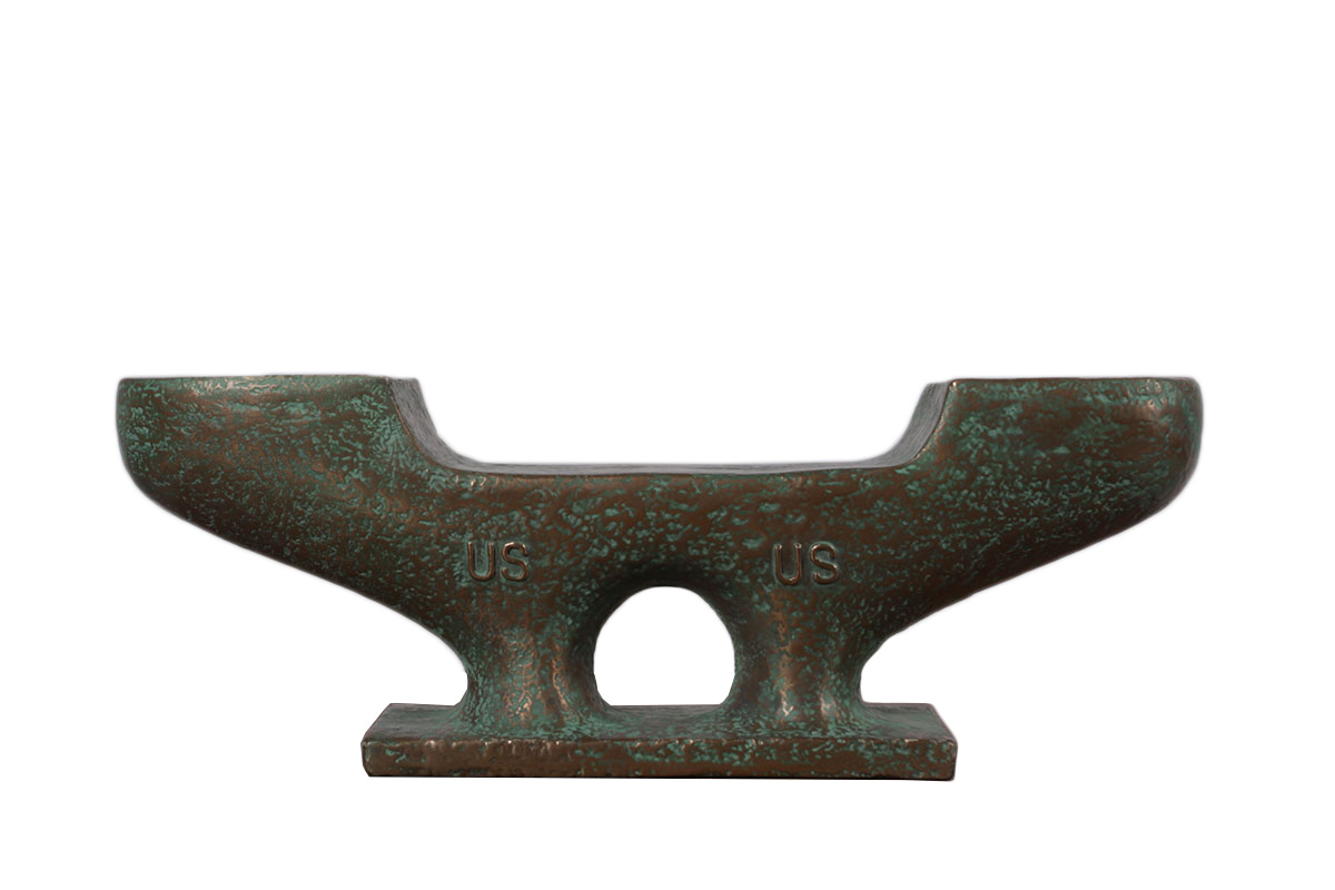 HX434-1 Large Ship Dock Cleat Replica Statue Boat Deck Nautical Figure (Bronze) - Image 1