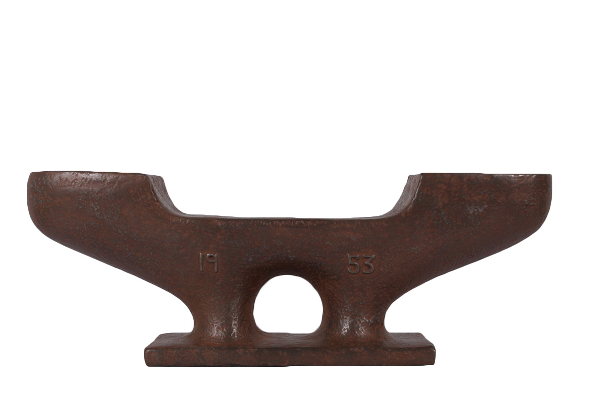 HX435-1 Large Ship Dock Cleat Replica Statue Boat Deck Nautical Figure (Rusty Iron) - Image 1