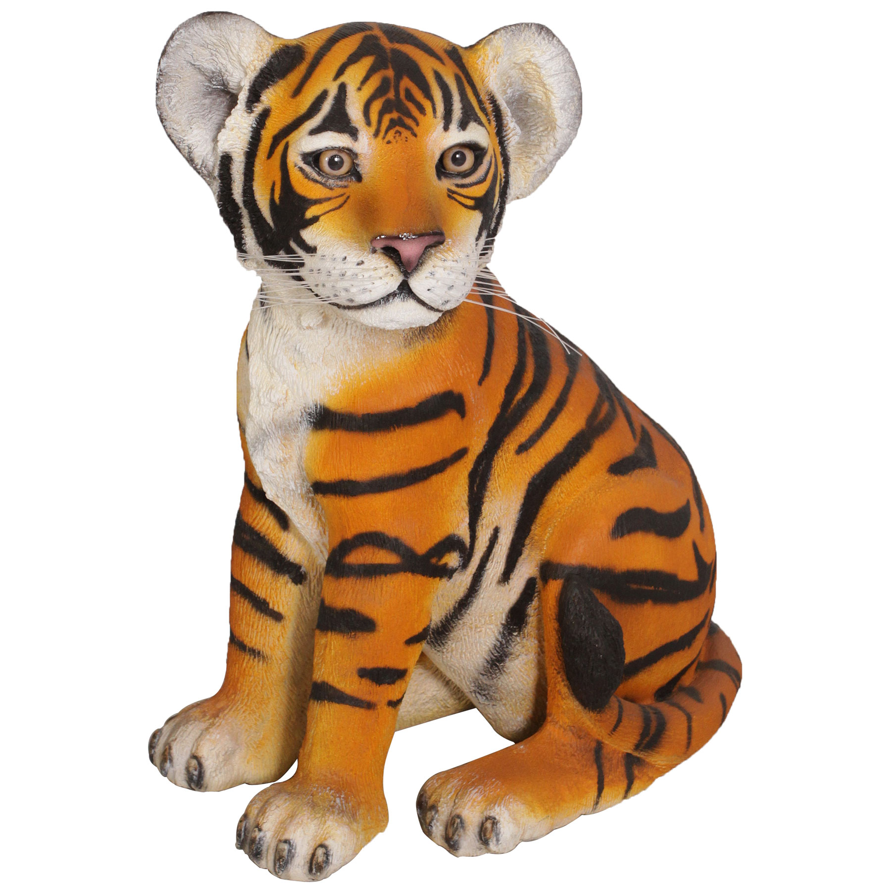 HX477 Bengal Tiger Sitting Cub Sculpture - Image 1