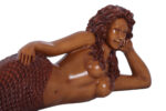 Sindee Sultry Lying Mermaid Large 5ft Statue Ocean Goddess Sculpture (Wood) - Image 4