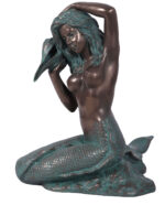 LOLA Sitting Mermaid Verde Bronze