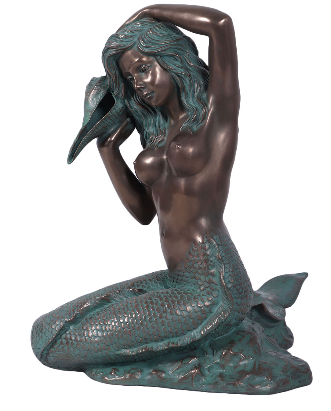 HX497 LOLA Sitting Mermaid Verde Bronze - Image 1