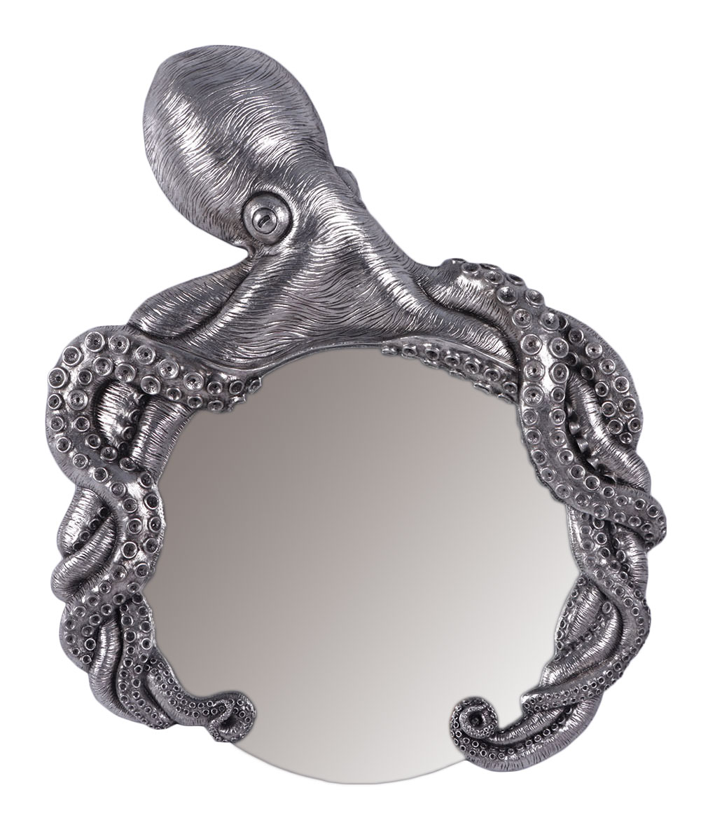 HX502 Octopus Mirror Silver Leaf - Image 1