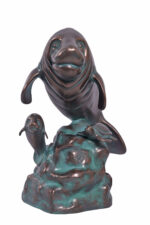 Manatee Sculpture Verde Bronze