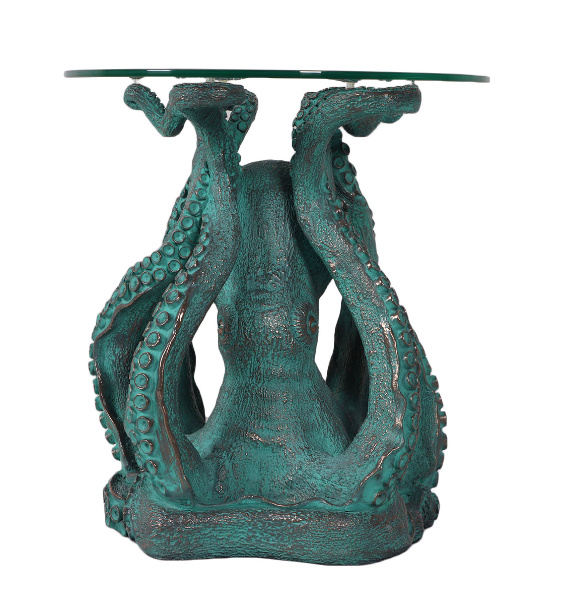HX521 Octopus End Table Verde Bronze Finish - Image 1