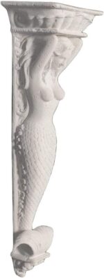 Mermaid Pilaster Whitestone finish