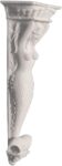 Mermaid Pilaster Whitestone finish