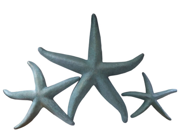 Nautical Tropical Starfish Trio Small Medium Large Wall Decor (Shipwreck)