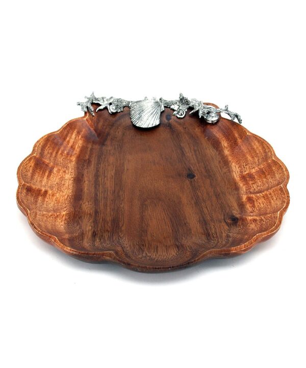 Acacia Clam Shell Tray