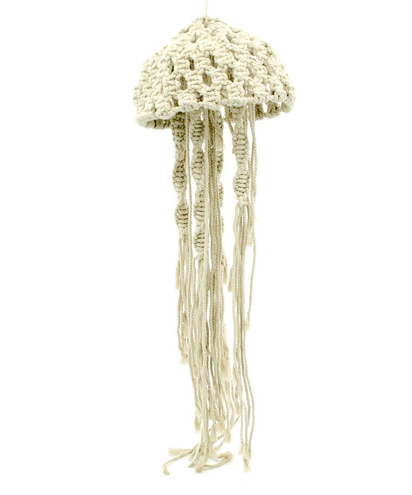 IC048 Natural Macrame Jellyfish, Medium - Image 1