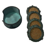 Set of 4 Porthole Drink Coasters with Heavy Duty Anchor Holder Distressed - Image 2