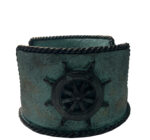 Set of 4 Porthole Drink Coasters with Heavy Duty Anchor Holder Distressed - Image 3