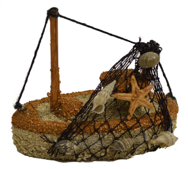 Mini Sand Finish Boat over Resin 3”W